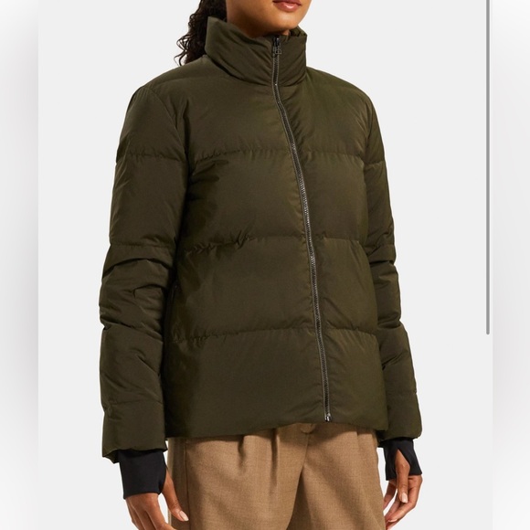 Theory Stand puffer deep Navy city Poly jacket - Picture 10 of 12